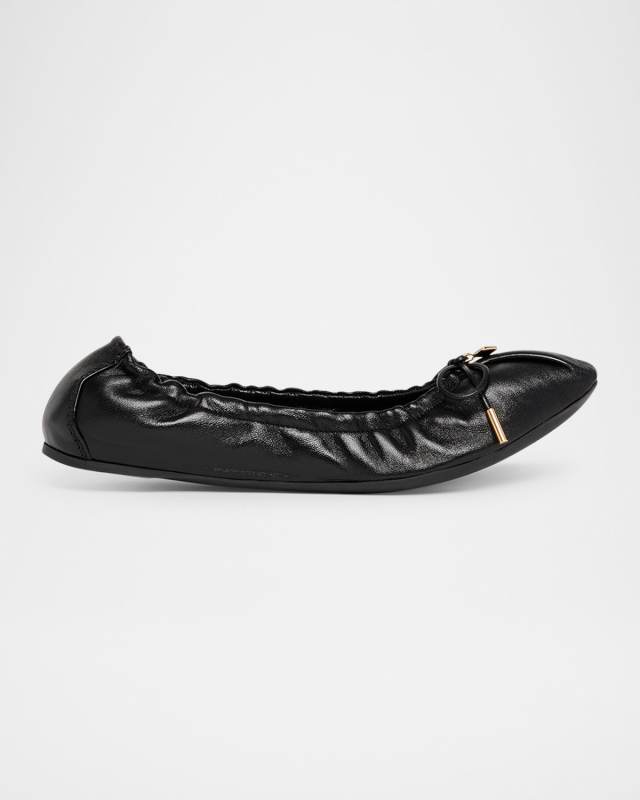 Joelle Leather Bow Ballerina Flats